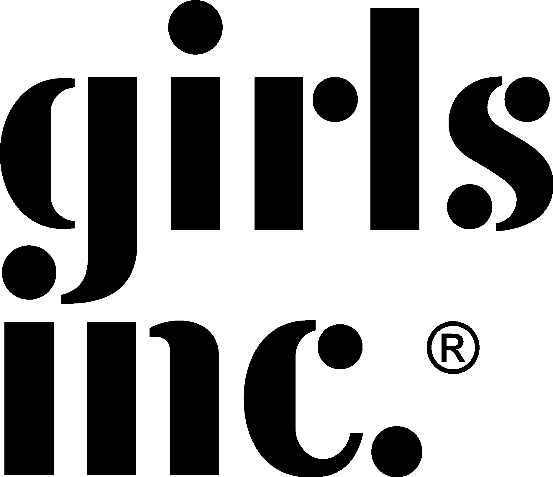 Girls Inc. Black Logo Vector Logo